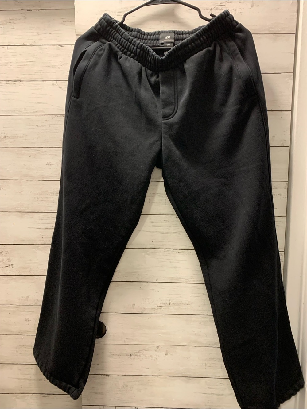 H&M Black Men's Joggers with Elastic Waist